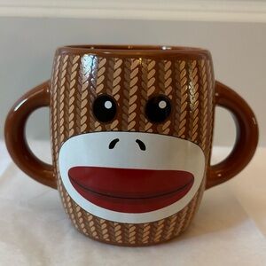 Galerie ceramic double-handled Sock Monkey Mug